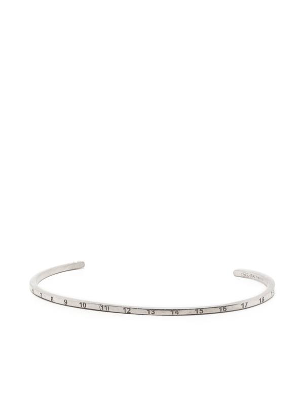 Numerical engraved cuff bracelet