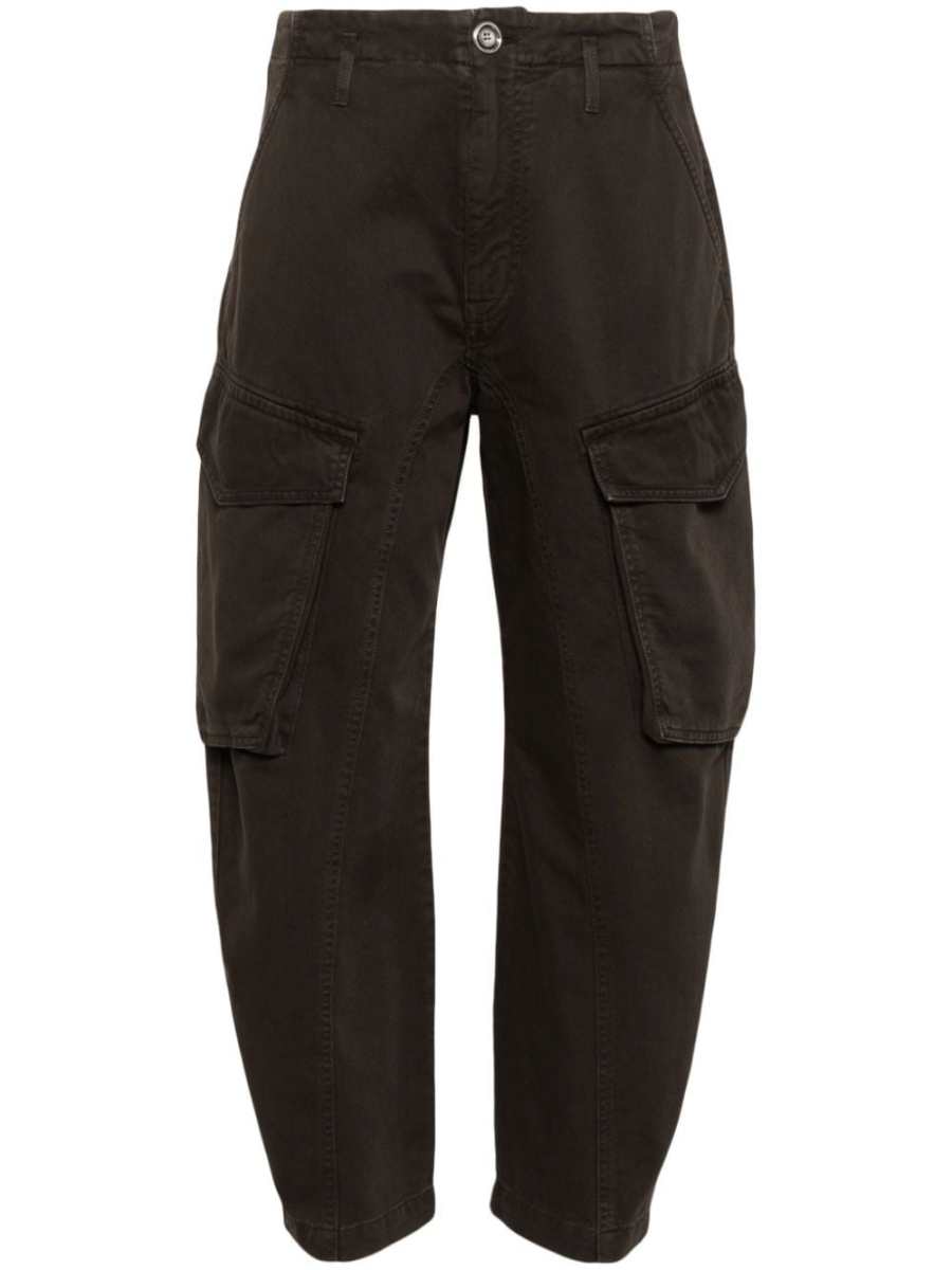 mid-rise tapered cargo trousers
