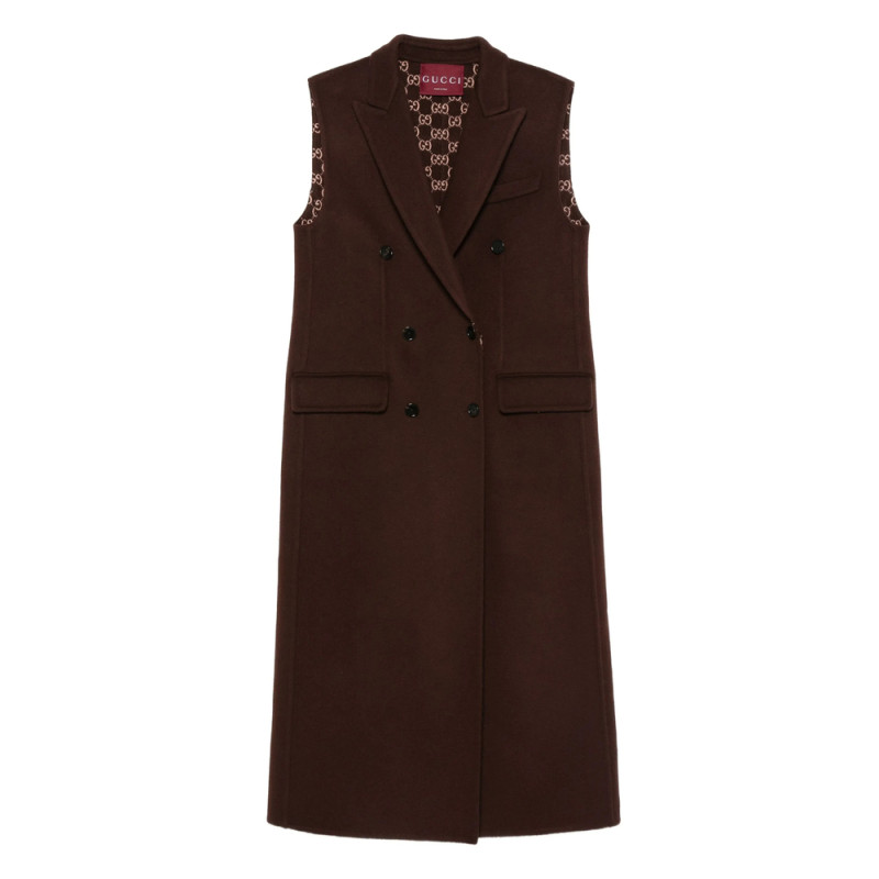 Gucci Double-breasted Sleeveless Coat