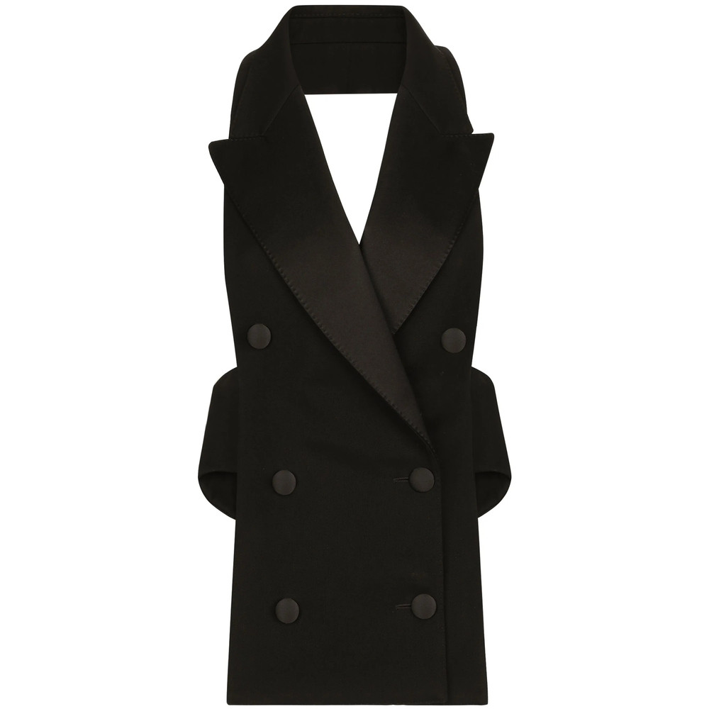 Dolce & Gabbana Open-back Virgin Wool-blend Waistcoat