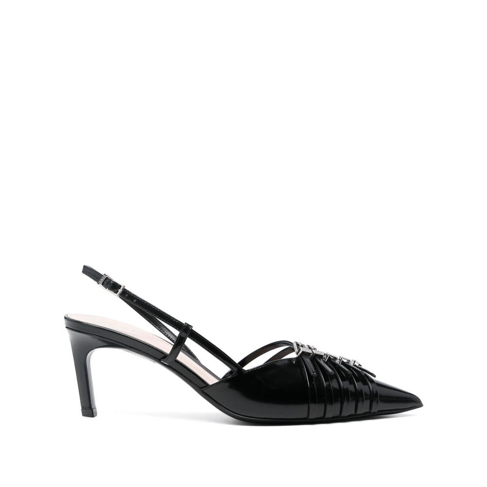 Gucci 65mm Leather Slingback Pumps
