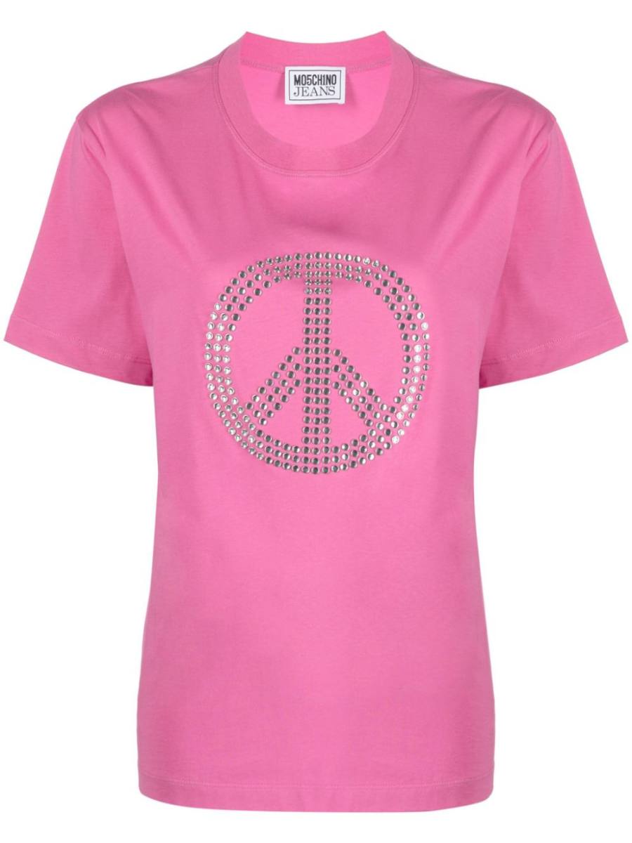 Peace Symbol-studded T-shirt