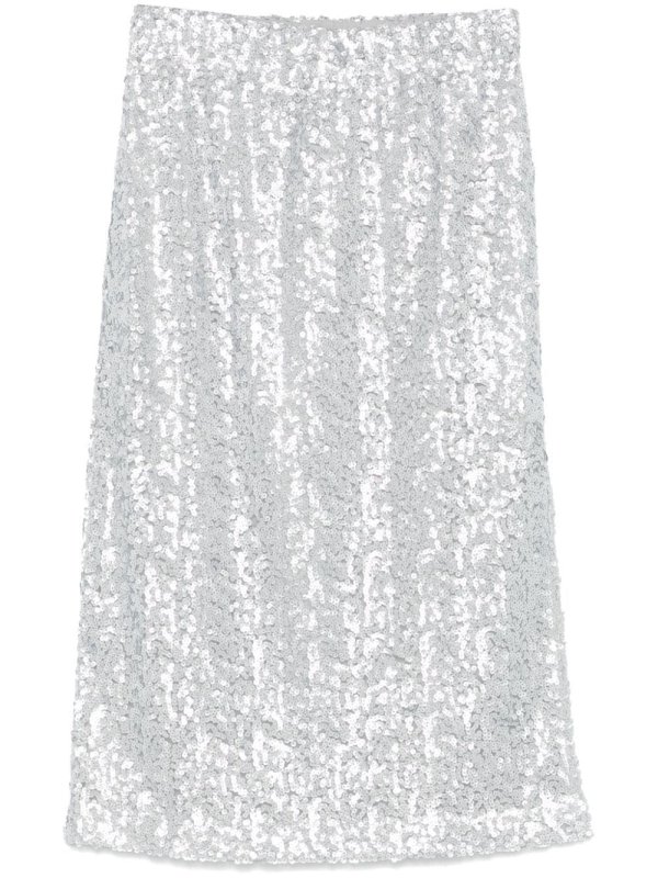 sequin embellished midi skirt