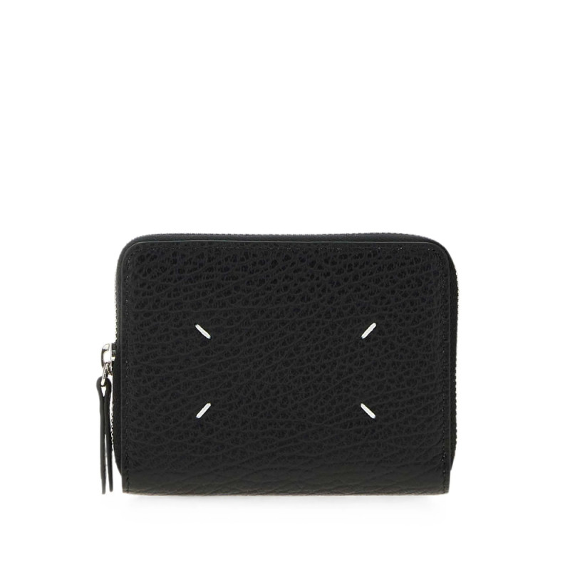 Maison Margiela Four-Stitches Pebbled Leather Wallet