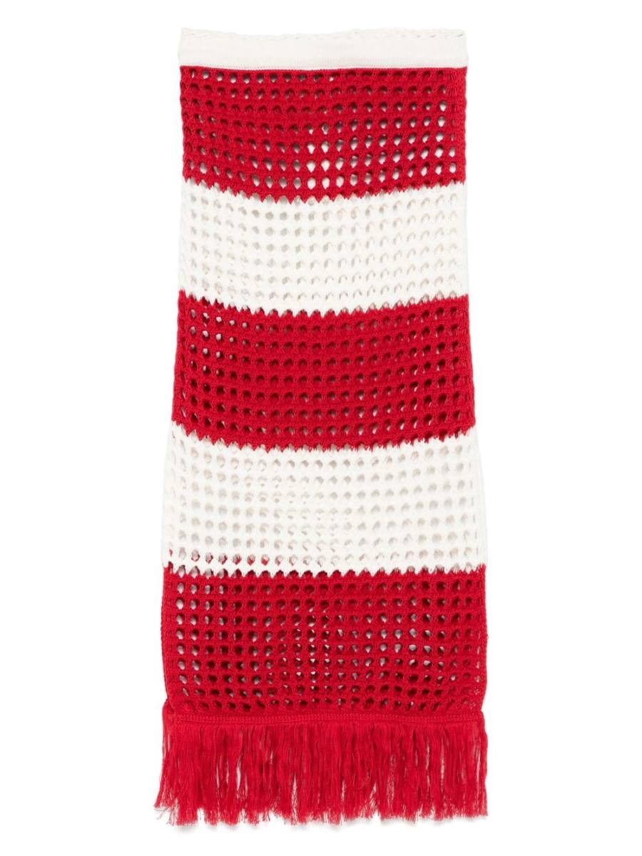 open-knit maxi skirt