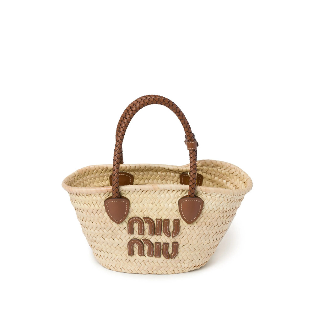 Miu Miu Woven Straw Tote Bag