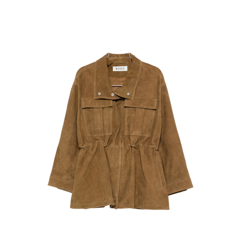 Rohe Drawstring-waist Suede Jacket