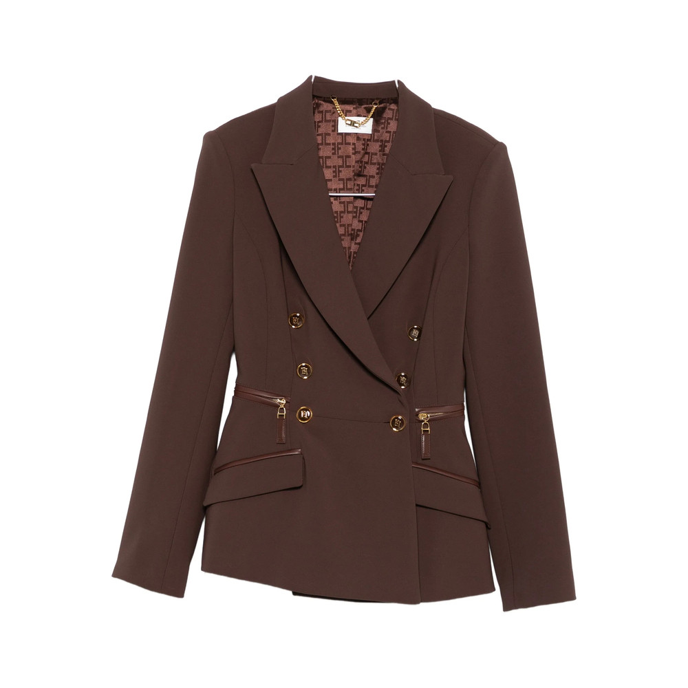 Elisabetta Franchi Double-breasted Zip-detail Jacket
