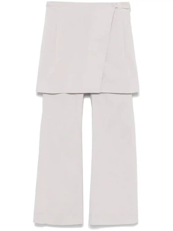layered wrap trousers