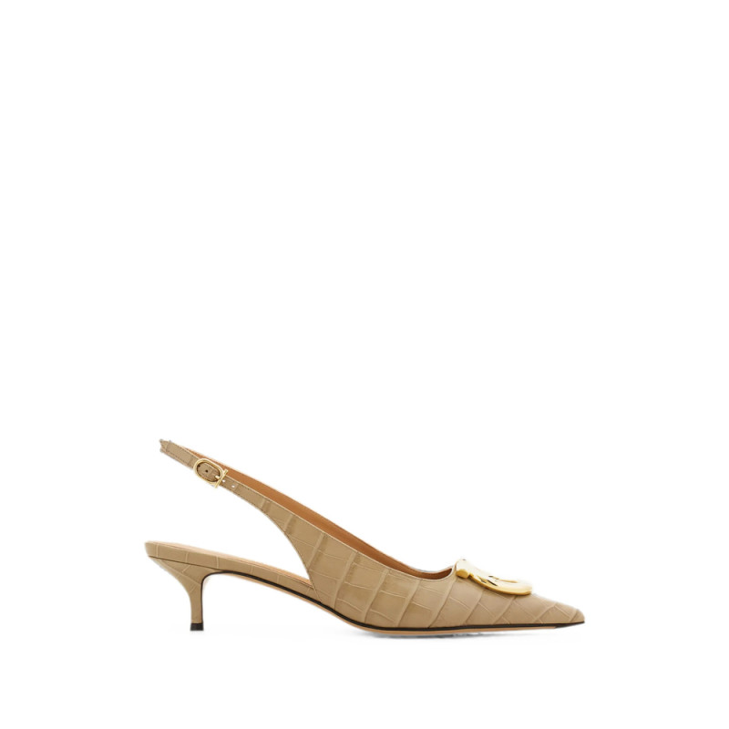 Ferragamo Maxi Gancini Slingback Pumps