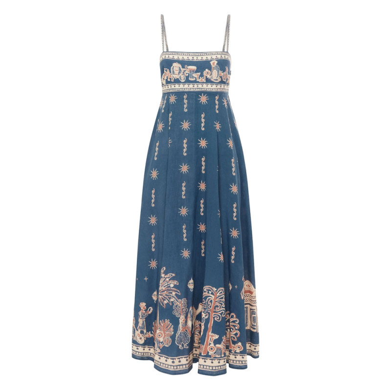 Alemais Acacia Printed Midi Dress
