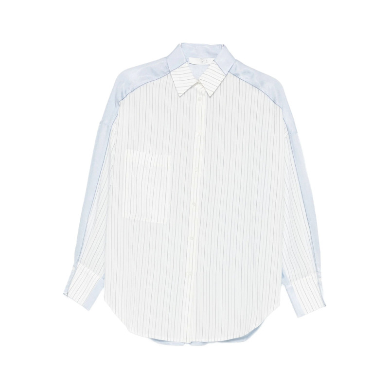 Tela Pinstripe Panelled Shirt