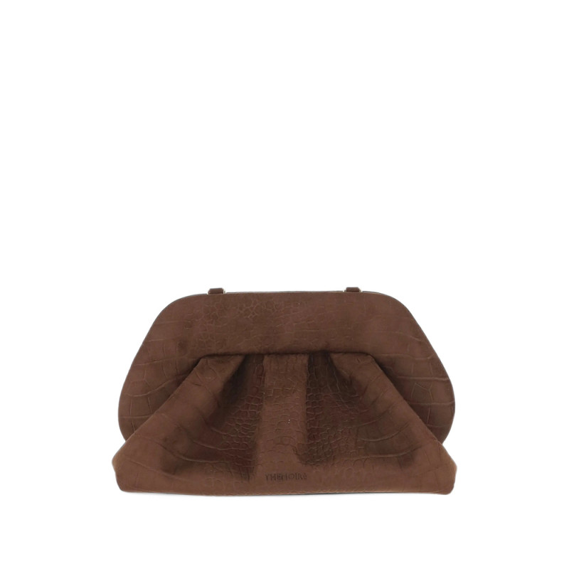 Themoirè Bios Crocodile-effect Clutch Bag