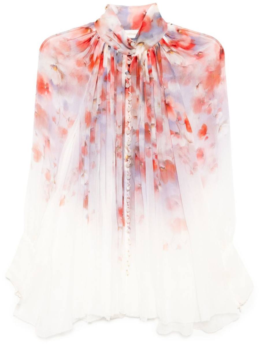 Crush smock blouse