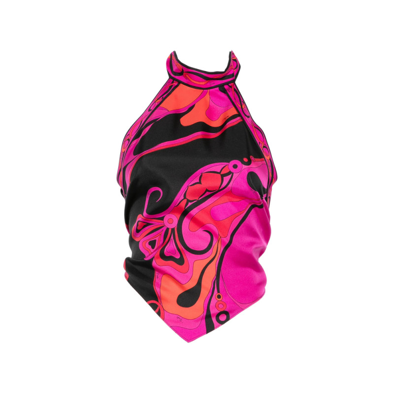Pucci Abstract-print Halter-neck Top