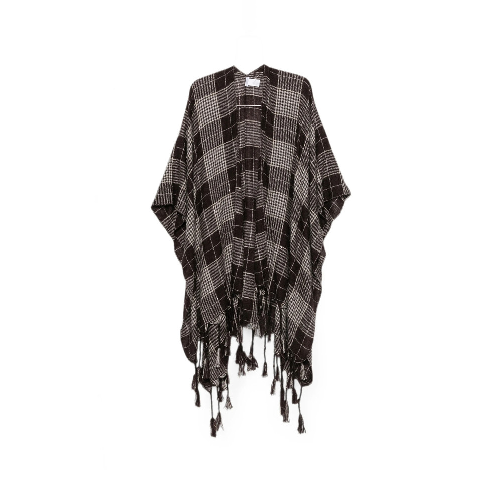 Brunello Cucinelli Check Tassel-trimmed Ponchos