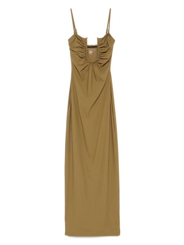 ruched maxi dress