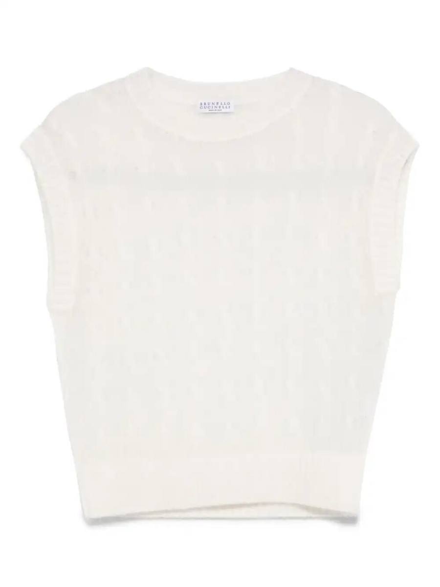 cable-knit vest