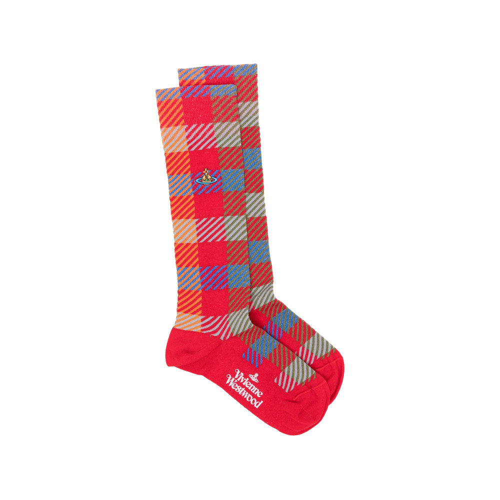 Vivienne Westwood Embroidered Check Socks
