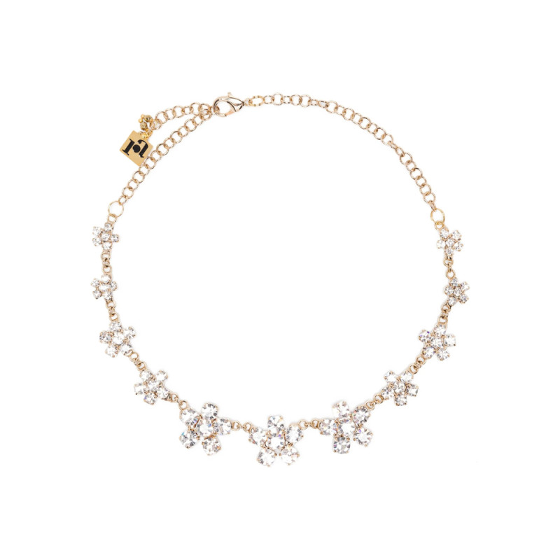 Rosantica Crystal-flower Gold Necklace