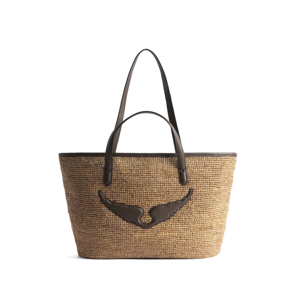 Zadig & Voltaire Wings Raffia Tote Bag