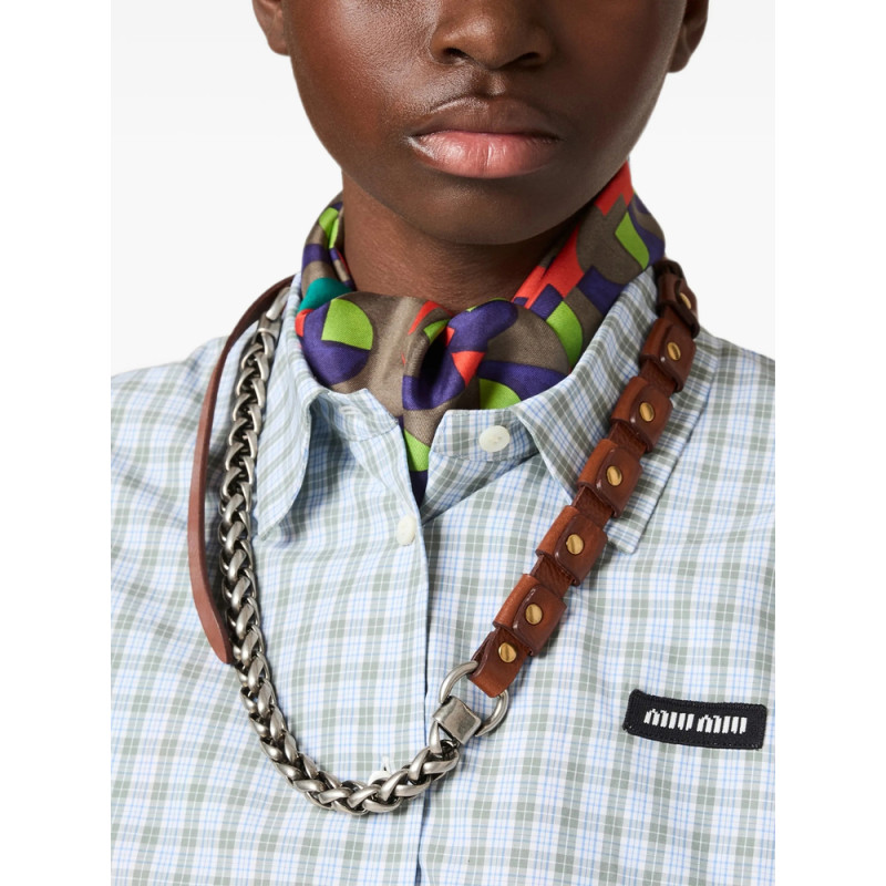 Miu Miu Checked Poplin Shirt