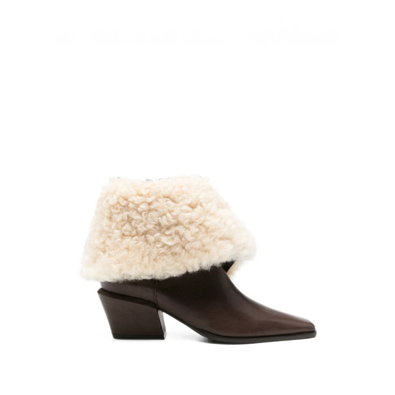 Paris Texas Bettina Shearling-trim Ankle Boots