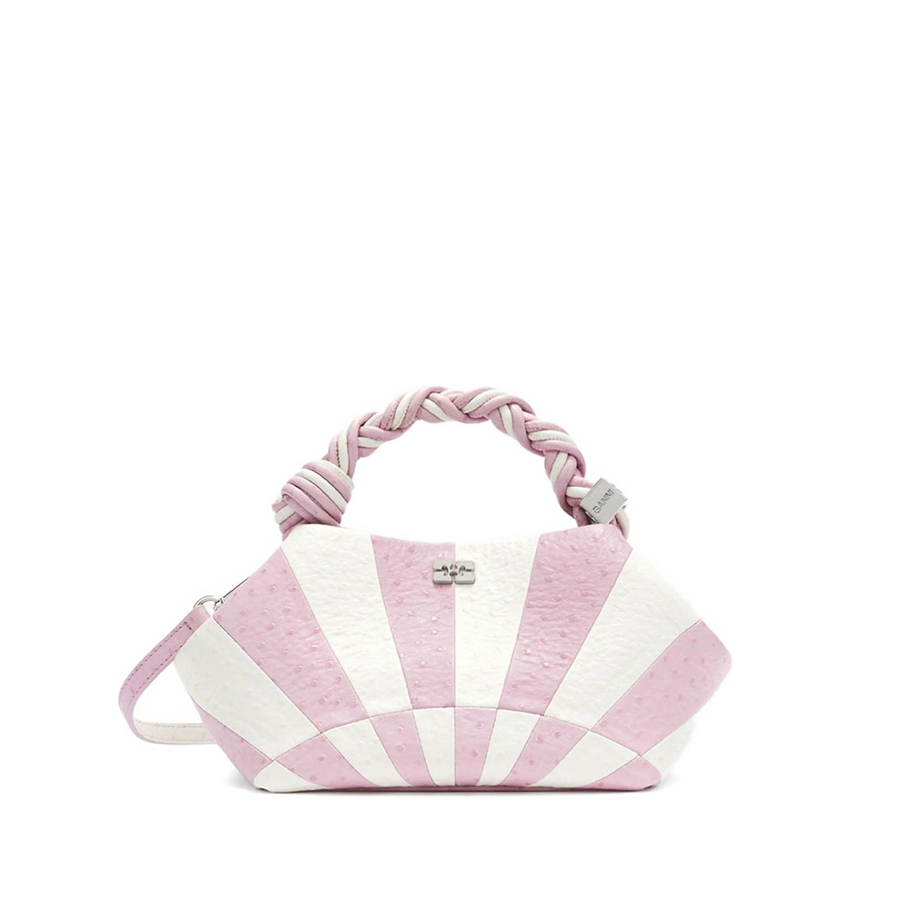 Ganni Bou Striped Leather Shoulder Bag