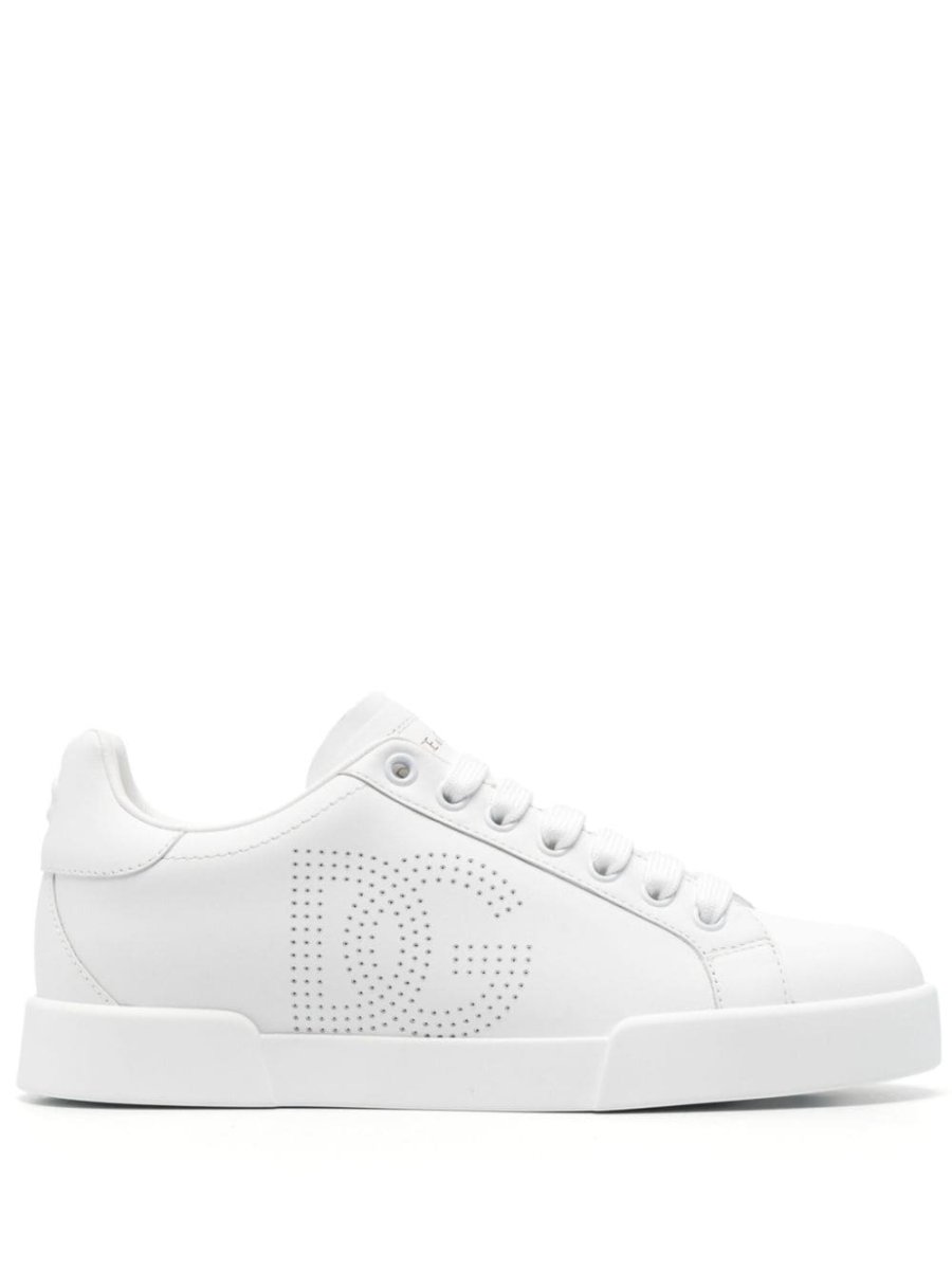 Portofino perforated-logo leather sneakers
