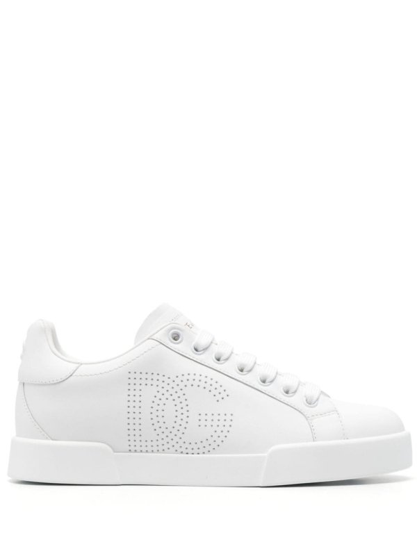 Portofino perforated-logo leather sneakers