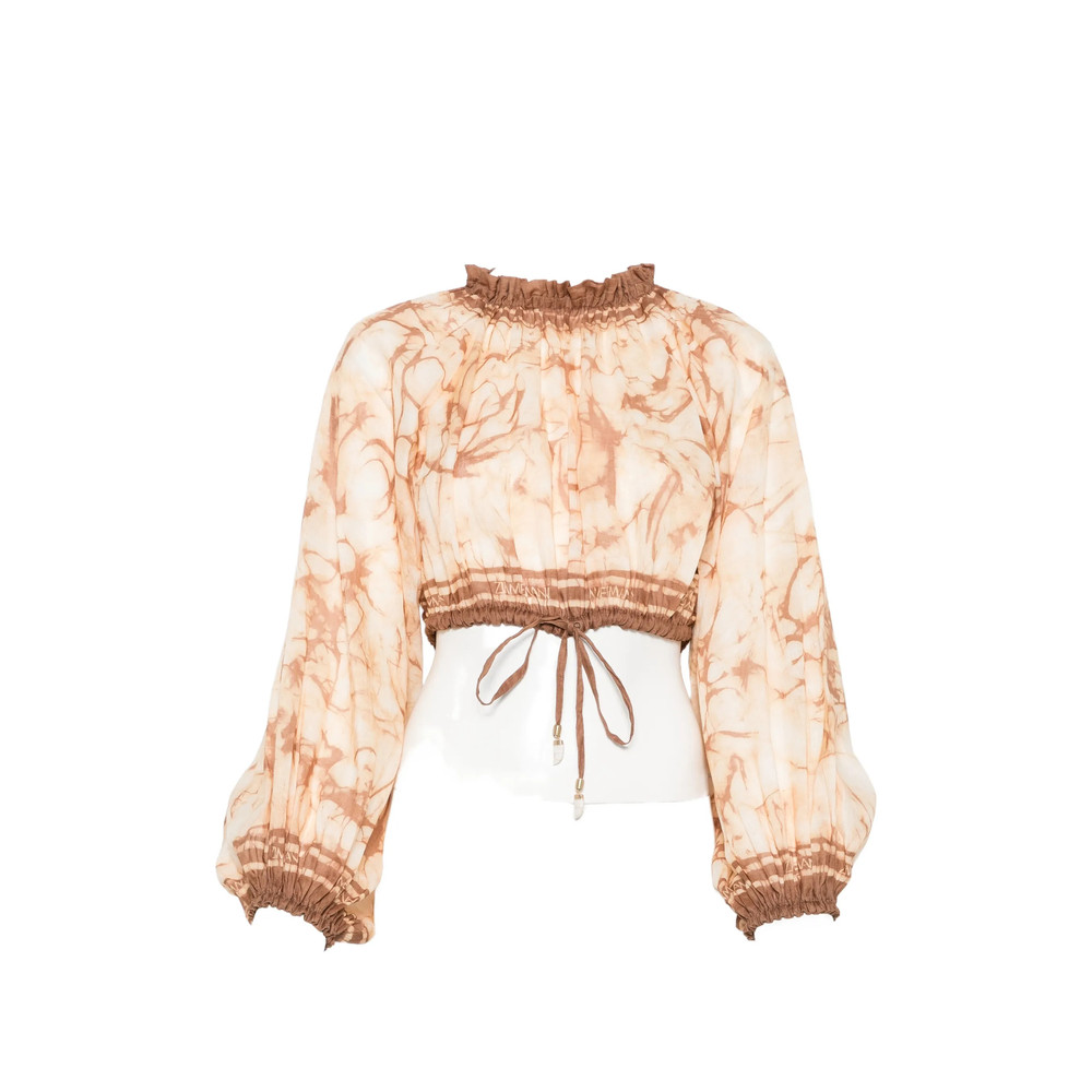 Zimmermann Tie-dye Cropped Blouse