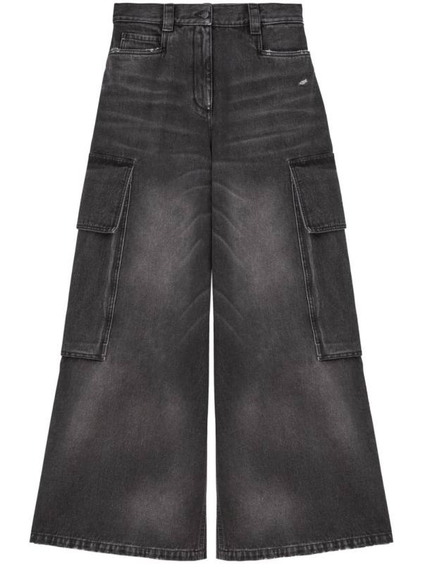 low-rise wide-leg jeans