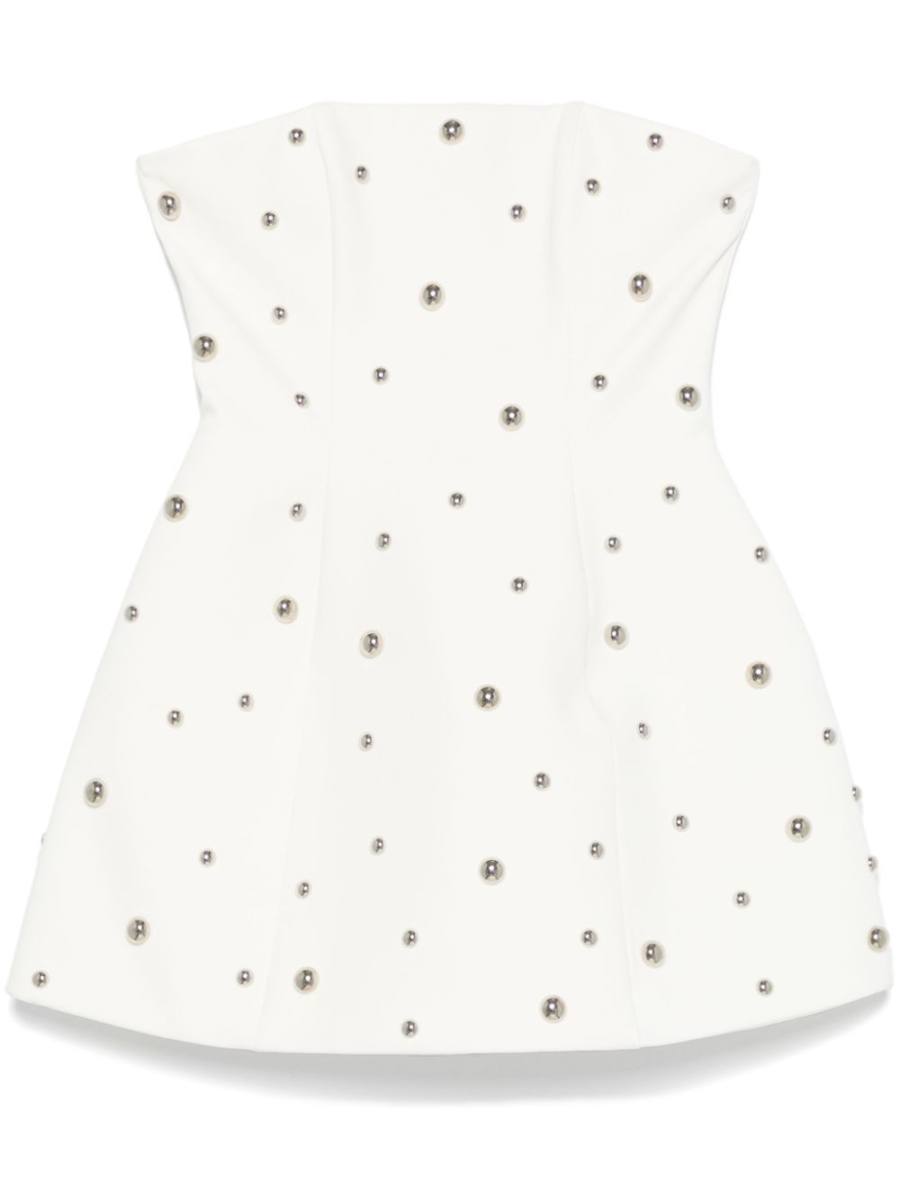 stud-embellished mini dress