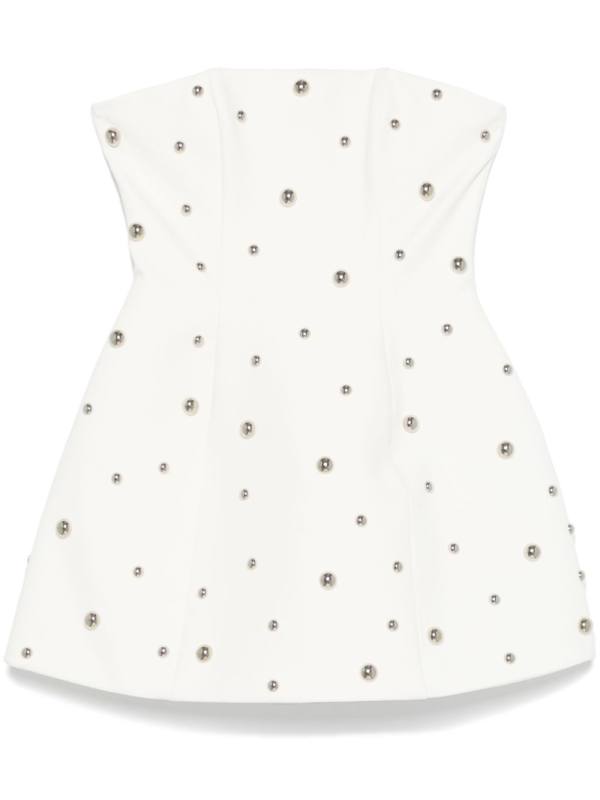 stud-embellished mini dress