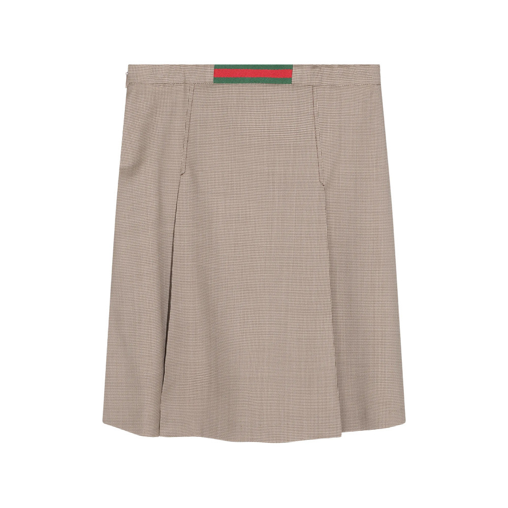 Gucci Web-stripe Pleated Skirt