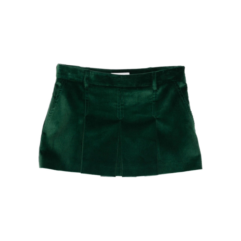 Miu Miu Pleated Corduroy Skirt