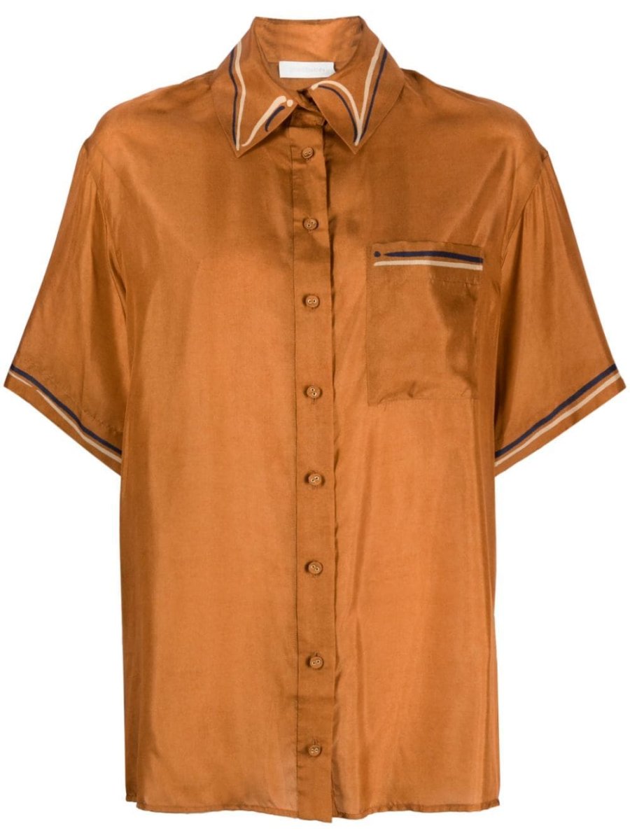 Alight graphic-print silk shirt
