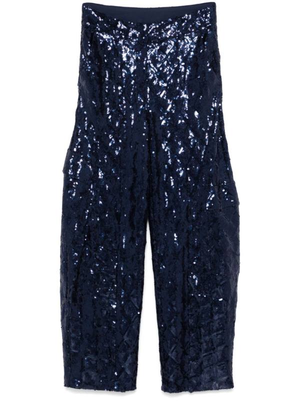 sequinned cargo pants