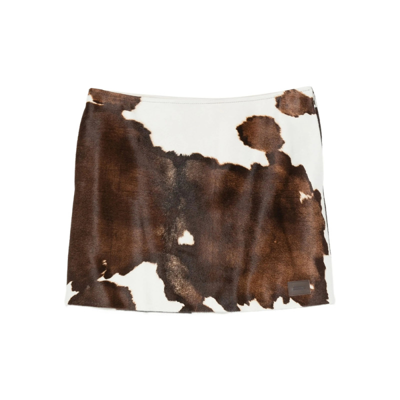 Moschino Cow-print Mini Skirt