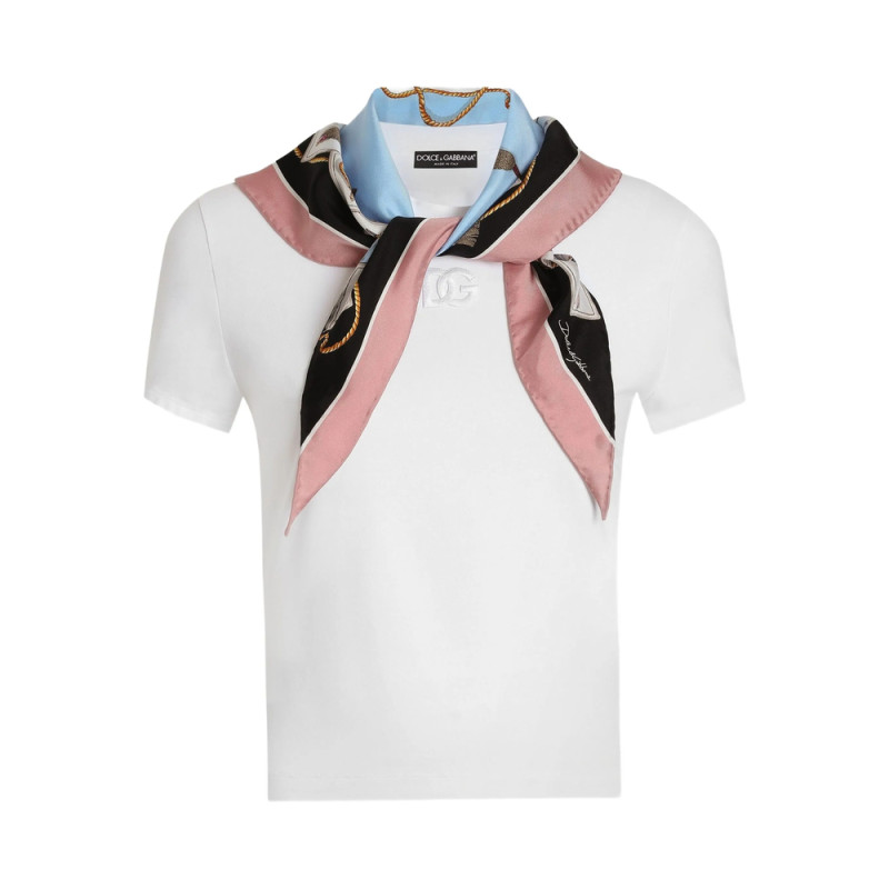Dolce & Gabbana Scarf-wrapped T-shirt