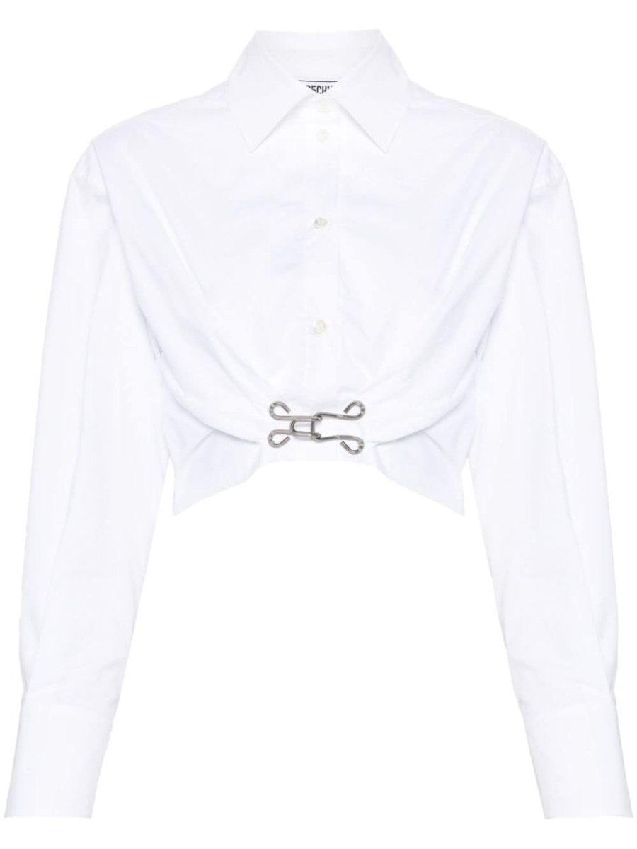 poplin cropped shirt