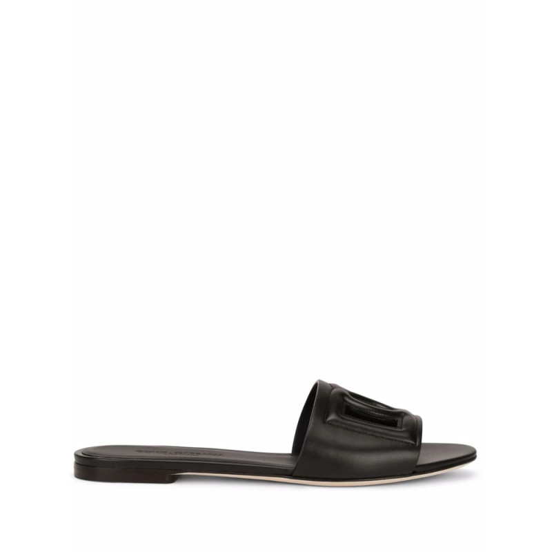 Dolce & Gabbana DG Logo Leather Sandals