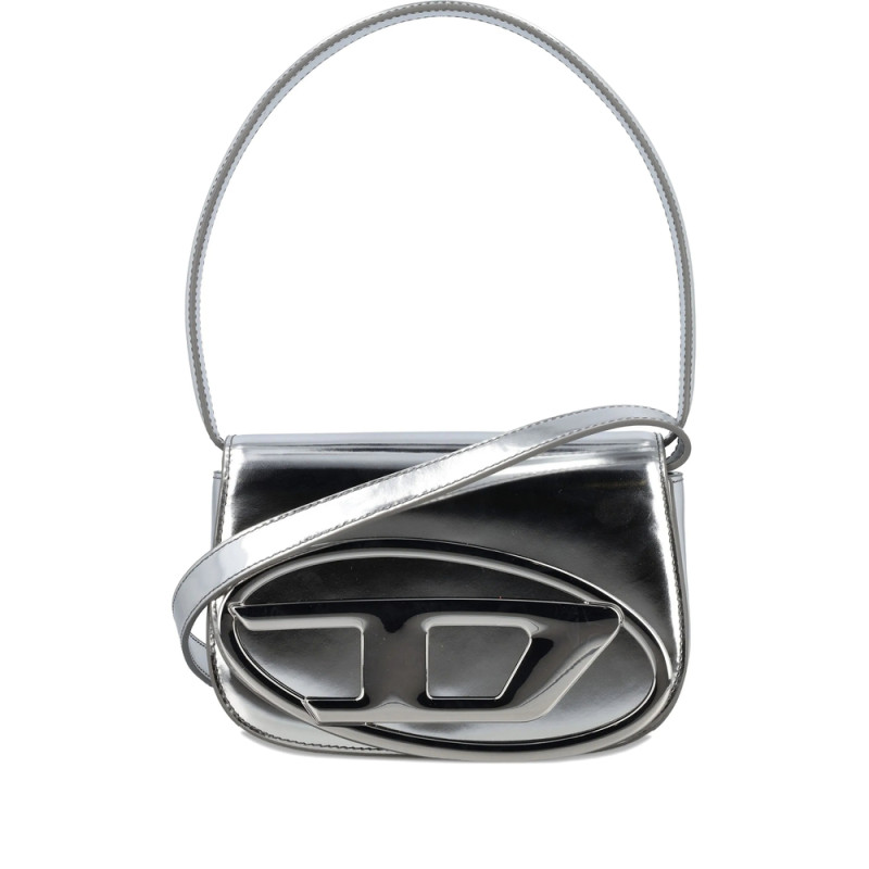 Diesel Silver Leather Shoulder Bag