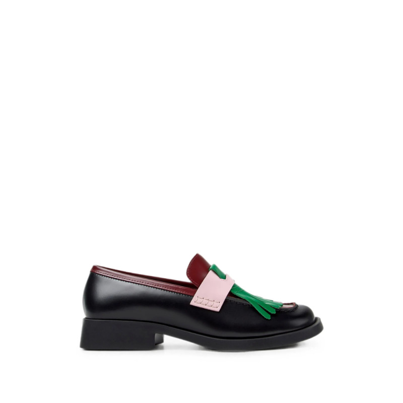 Camper Twins Fringed Leather Loafers