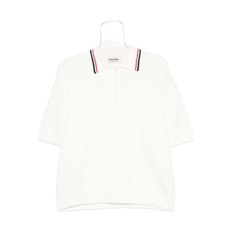 Miu Miu Striped-trim Polo Shirt