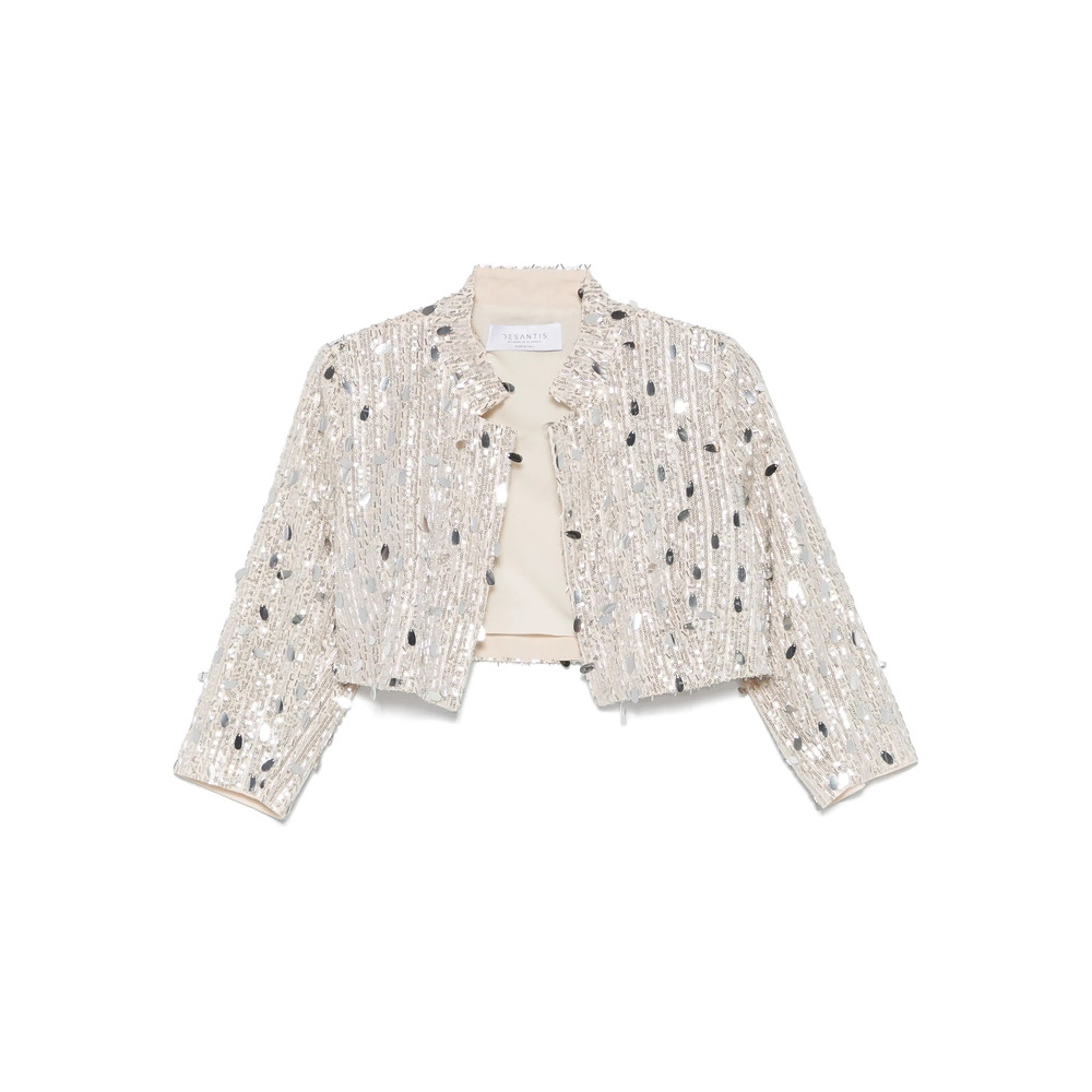 De Santis Sequin-embellished Cropped Jacket