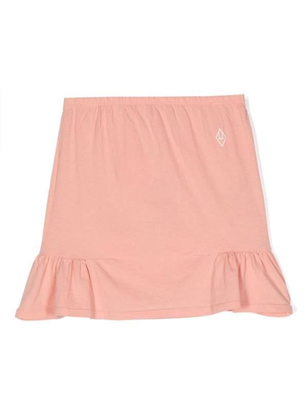 embroidered-logo cotton skirt