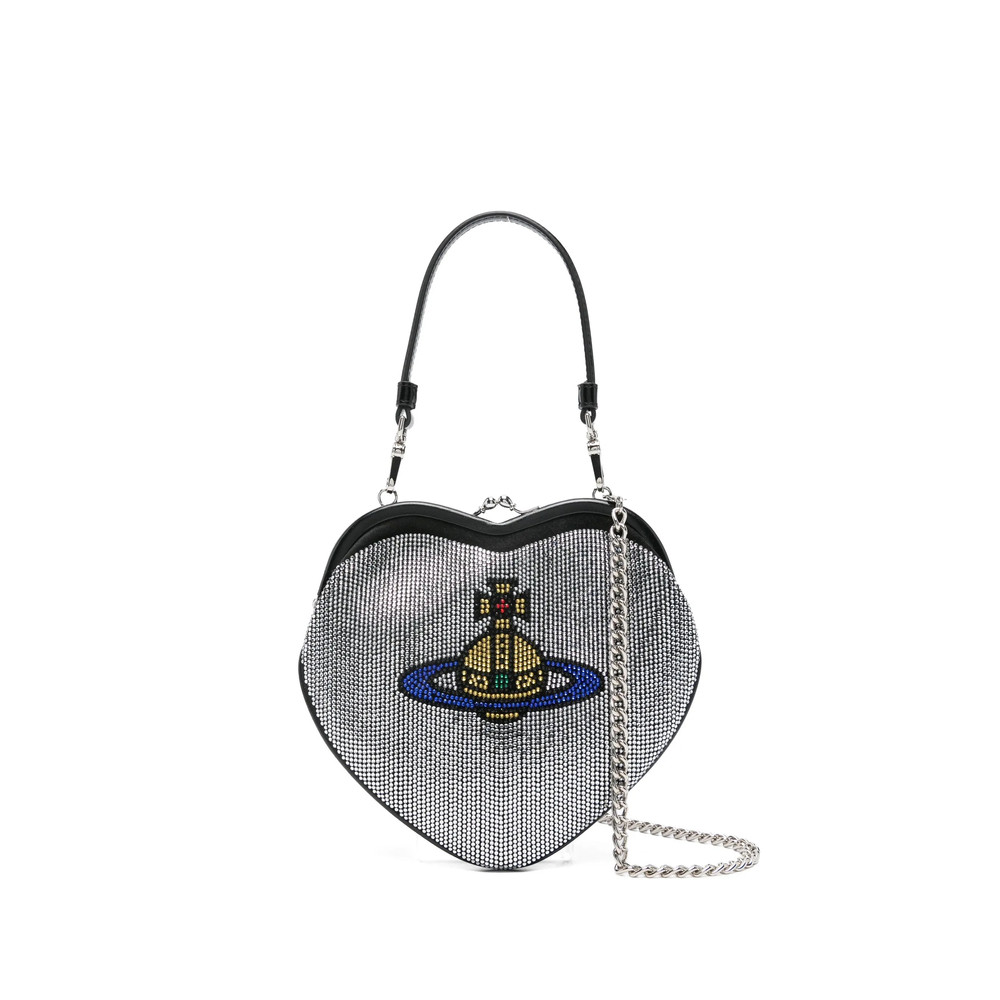 Vivienne Westwood Heart-shaped Crystal-embellished Clutch Bag