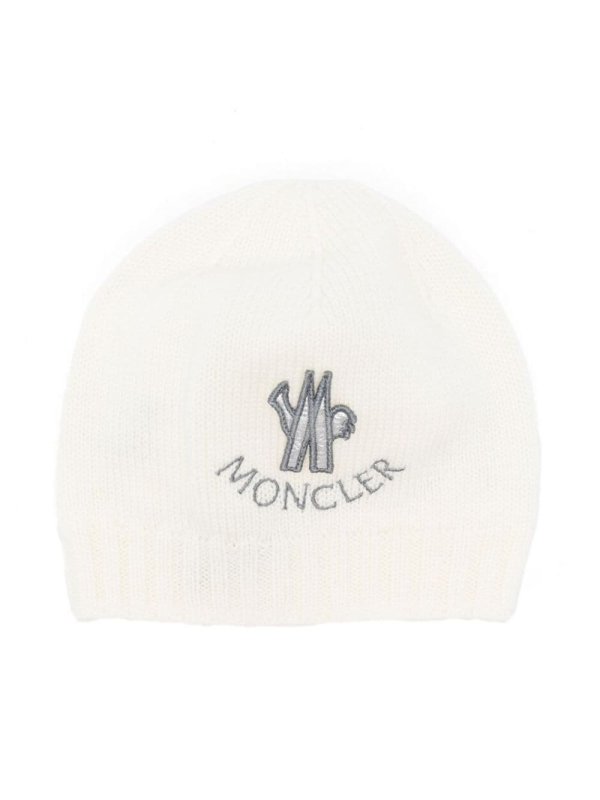 logo-embroidered knitted beanie