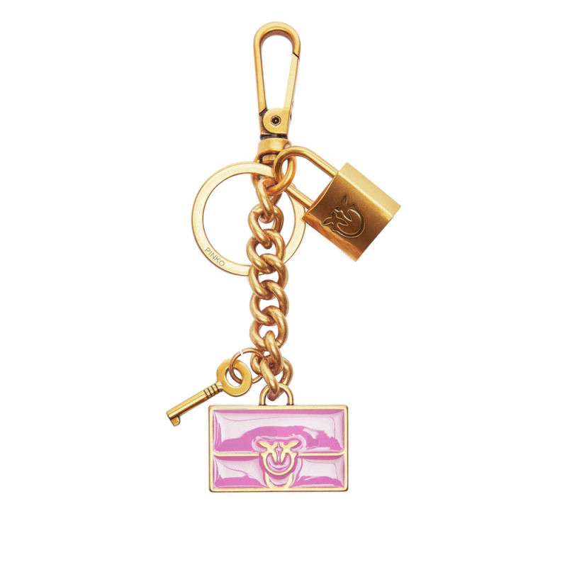 Pinko Padlock Enamel Keyring